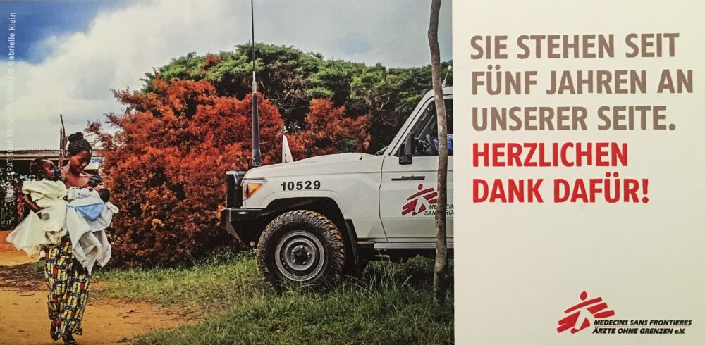 Spendenbeleg Ärzte ohne Grenzen